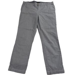 Tommy Hilfiger Pants Womens Size 12 Blue Hickory Stripes Career Workwear Chinos